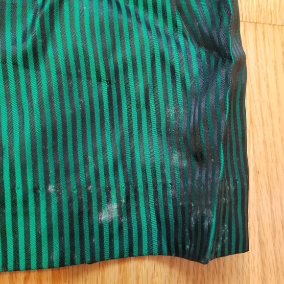 Nine to Five Green Stripe Pencil Skirt - Picture 3 of 5